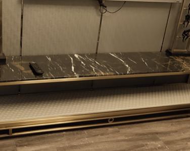 <strong>酒店房間香檳金不銹鋼電視柜</strong>